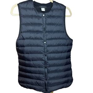 Kerisma Black Down Snap Button Vest Sz. L